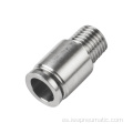 Acero inoxidable mini conector masculino redondo